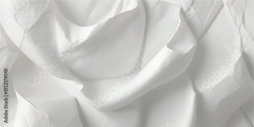 Luxurious white silk and satin fabric background featuring smooth waves of soft textile material with a shiny texture and elegant drapery curves for a wedding fashion backdrop