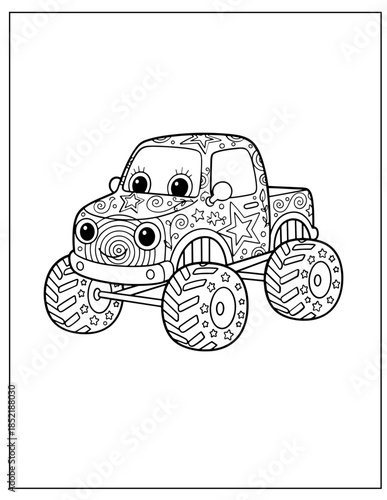 Off-Road Monster Truck Coloring Sheet