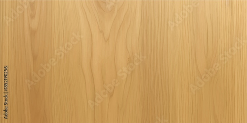 A natural brown wood texture vector illustration features a seamless oak grain pattern on a polished hardwood plank surface for a realistic timber board backdrop or furniture design