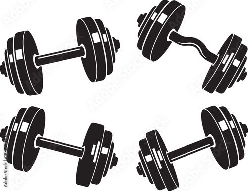 Dumbbell in different orientations weights fitness