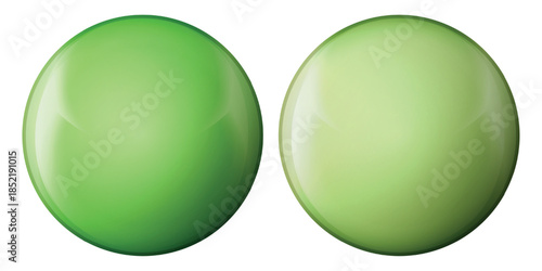Set with glass colorful balls. Glossy realistic ball, 3D abstract vector illustration highlighted on a white background. Big metal bubble with shadow.
