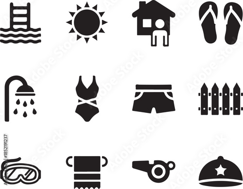 Summer vacation swimming house