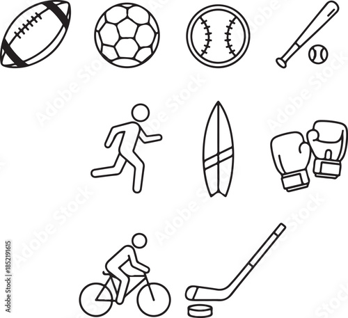 Various Sports Equipment rugby soccer