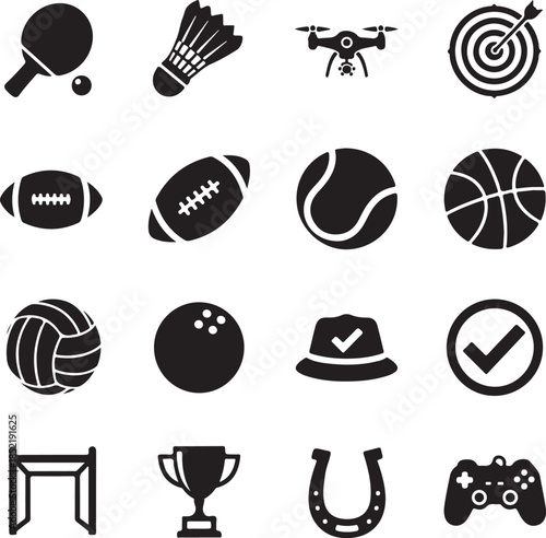 Various sports equipment table tennis shuttlecock