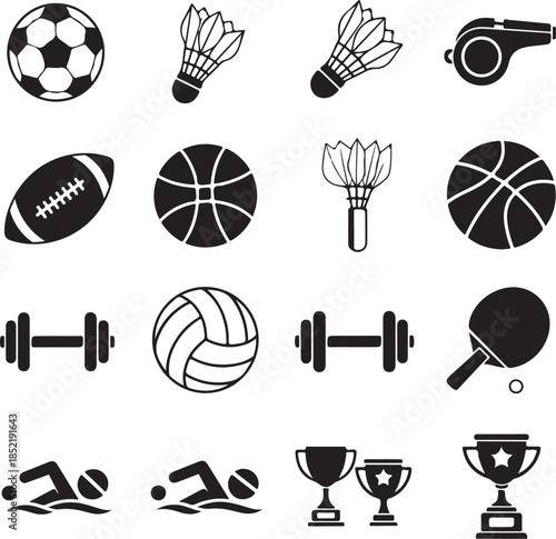 Various sports soccer ball shuttlecock
