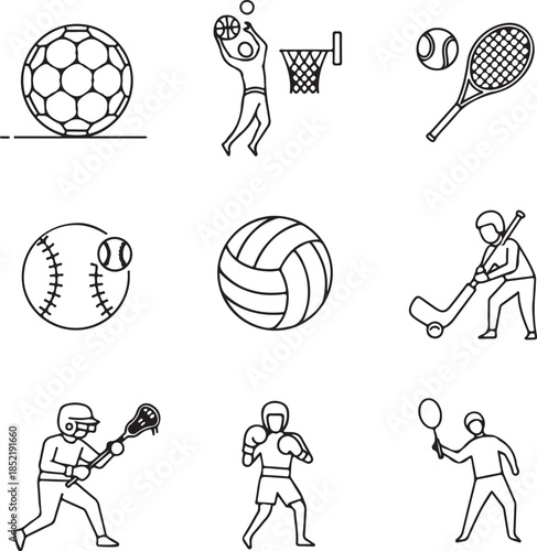 Various Sports soccer basketball