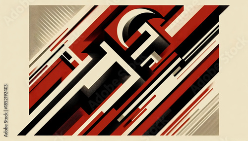 A Soviet propaganda poster style artwork, Ai generated image