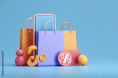 Retail sale concept with mobile device