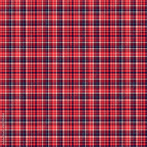 red tartan plaid seamless pattern with classic check texture, traditional scottish fabric design, repeating background for textile, wrapping paper and surface design