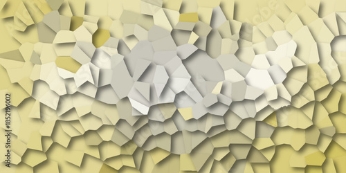 Light Yellow and Beige Abstract Geometric Mosaic Texture with Soft Shadows and Subtle Gradient background