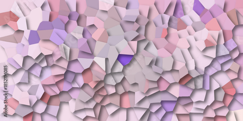 Soft Pastel Abstract Geometric Pattern with Purple and Pink Hues and Subtle Shadows background texture