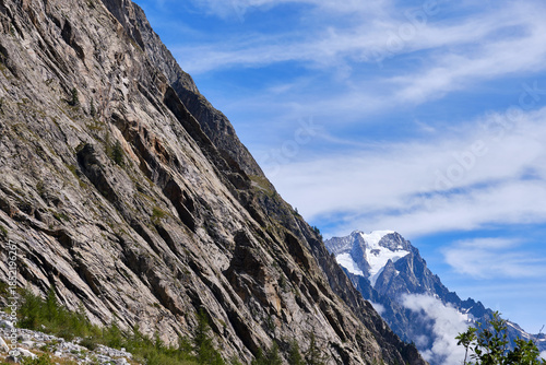Mountains and rocks in Val Veny