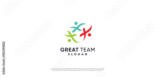 Team work logo with modern unique concept Premium Vector part 5