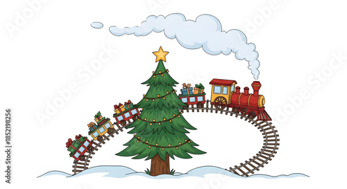 set of pizza labels, Christmas and snowman