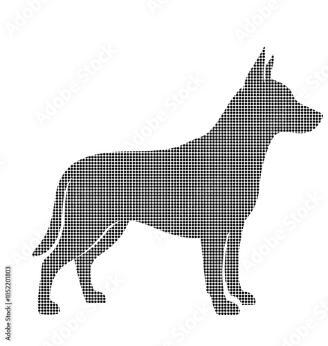 A majestic Dobermann Pinscher standing proudly in a landscape view