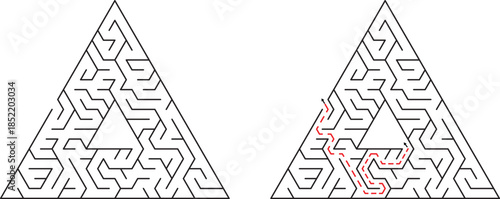 Triangle Maze Game Solution