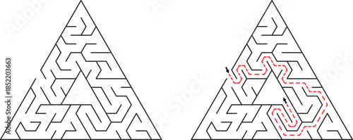 Triangle Maze Puzzle Game