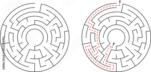Simple Round Maze Game Design