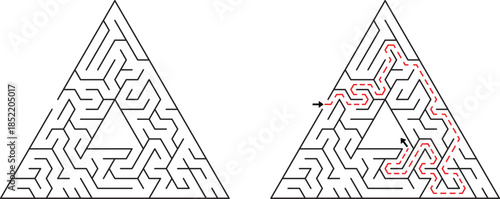 Triangle Maze Puzzle Game