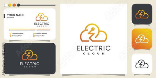 Storm logo with creative electric concept Premium Vector part 2