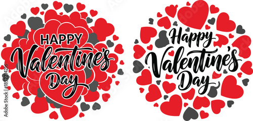 Happy valentine's day hearts