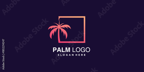 Palm logo collection with creative element concept Premium Vector part 2