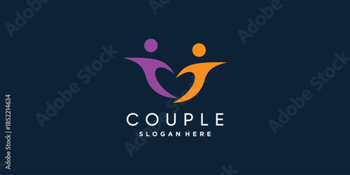 Couple logo with modern unique concept Premium Vector part 2