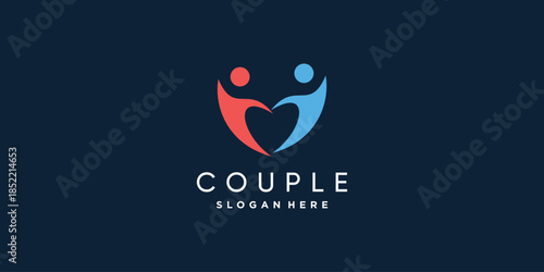 Couple logo with modern unique concept Premium Vector part 3