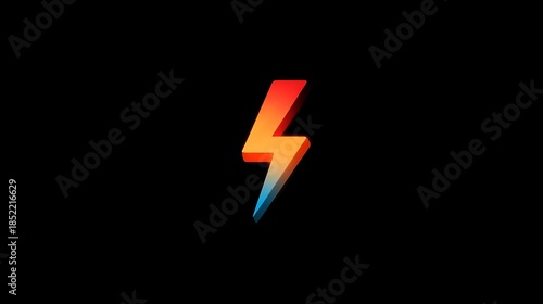Creative logo concept with dimmed energy bolt