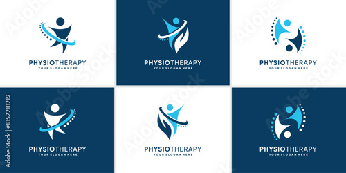 Chiropractic logo collection with creative modern concept Premium Vector