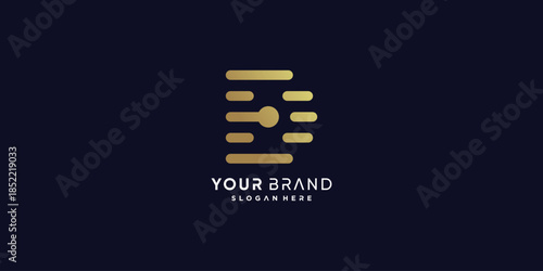 Golden D letter logo with modern creative concept Premium Vector part 8