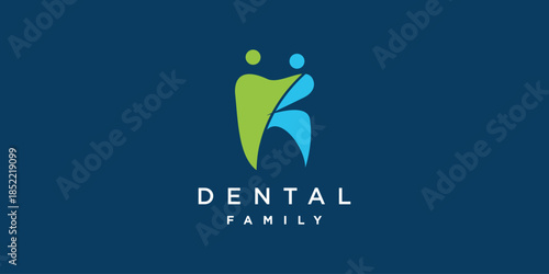 Family dental logo with human abstract style Premium Vector part 1