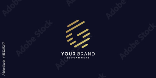 Golden G letter logo with modern creative style Premium Vector part 1