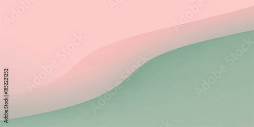 Abstract green and colorful background design featuring vector waves and light curves in a summer style illustration template with pink rainbow patterns and water texture for a banner backdrop
