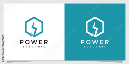 Electric logo with creative simple and minimalist concept Premium Vector part 2