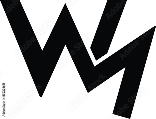 Letter WM minimalist logo