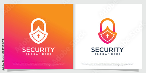 Security logo with modern style Premium Vector part 1