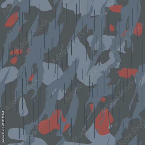 Vector seamless camo tiger stripe army fatigue pattern design