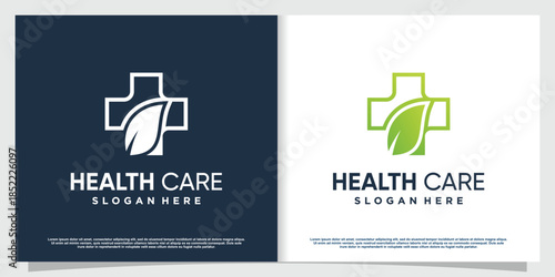 Medical logo with modern creative element Premium Vector part 4