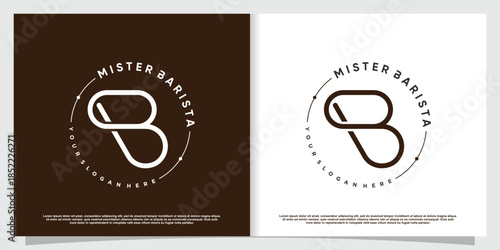 Coffee logo with creative element Premium Vector part 3