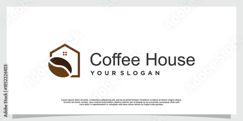 Coffee logo with creative element Premium Vector part 6
