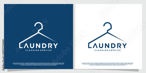Laundry logo with creative element style Premium Vector part 6