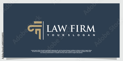 Lawyer logo with creative element style Premium Vector part 6