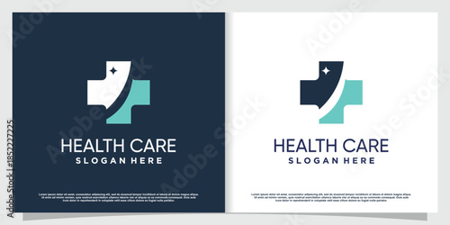 Medical logo with creative element Premium Vector part 2