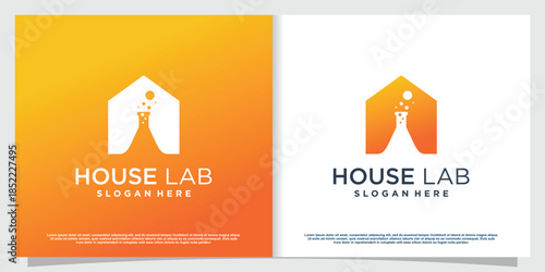 Labs logo with creative element style Premium Vector part 6