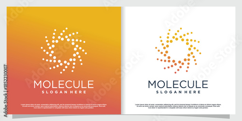 Molecule logo design with modern creative concept Premium Vector part 2
