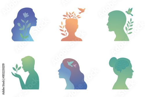 Human Mind Concepts Silhouette