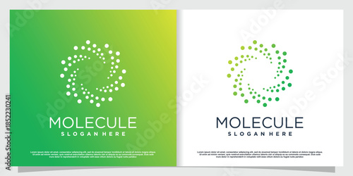 Molecule logo design with modern creative concept Premium Vector part 7