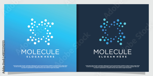 Molecule logo design with modern creative concept Premium Vector part 8