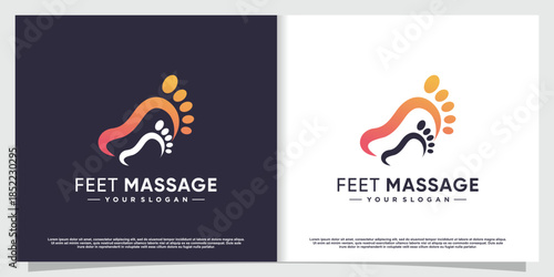 Podiatrist logo with creative element style Premium Vector part 2